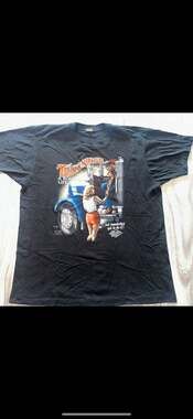 Vintage 1985 3D Emblem Trucking's A Rough Life Single Stitch T-Shirt